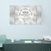Silver Happy 25. Wedding Anniversary Banner (Messeveranstaltung)