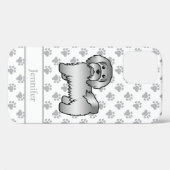 Silver Havanese Cartoon Dog Illustration & Name Case-Mate iPhone Hülle (Rückseite (Horizontal))