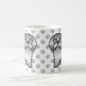 Silver Havanese Niedlich Cartoon Dog Illustration Kaffeetasse (Mittel)