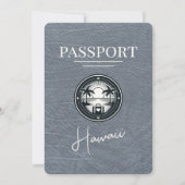 Silver Hawaii Passport Save the Date (Vorderseite)