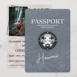 Silver Hawaii Passport Save the Date