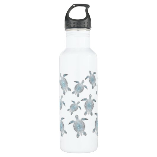 Silver Hawaii Turtles Coastal Maritime Trinkflasche (Vorderseite)