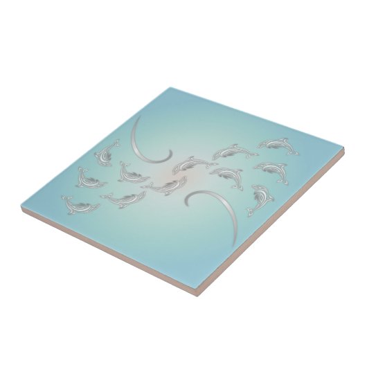 "Silver Hawaiian Waves" | Moderne Küste Fliese (Seite)