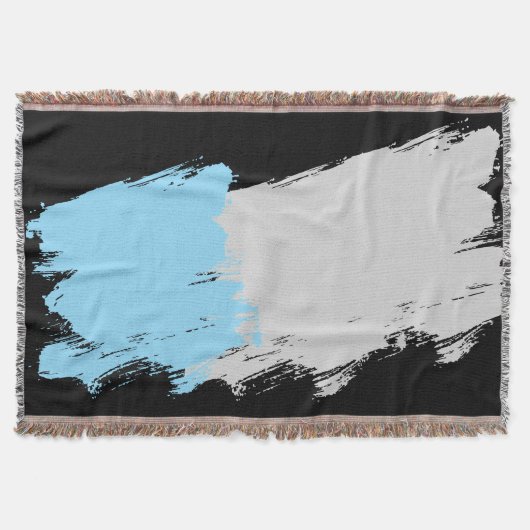 Silver Haze - Blank Throw Blanket Murugi Zuhause Decke (Vorderseite)
