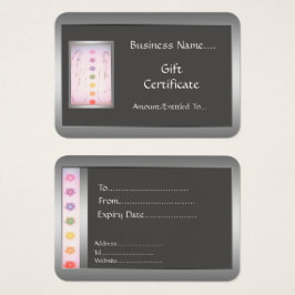 Silver Healing Hands Holistic Gift Card Design