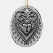 Silver Heart Lock Ornament (Rechts)