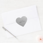 Silver Heart mit Text-Stickern Herz-Aufkleber (Umschlag)