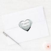 Silver Heart Pendant Save the Date Herz-Aufkleber (Umschlag)