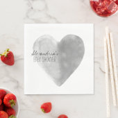 Silver Heart Personalisiert Napkins Serviette (Beispiel)