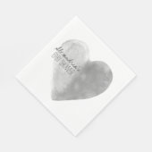Silver Heart Personalisiert Napkins Serviette (Ecke)