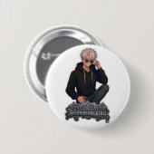 Silver Heart Rebell Anime-Ästhetik - Benutzerdefin Button (Vorne & Hinten)