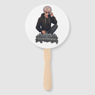Silver Heart Rebellischer Anime-Junge - Coole Ästh Fächer