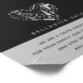 Silver Heart Salon Covid Bewusstsein Sicherheit Poster (Ecke)