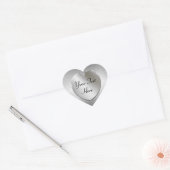 Silver Heart zum Personalisieren von Stickern Herz-Aufkleber (Umschlag)