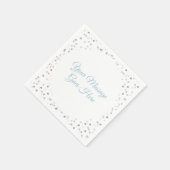 Silver Hearts Confetti Serviette (Ecke)