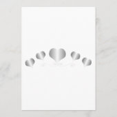 Silver Hearts Design Wedding Menükarte (Rückseite)