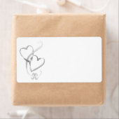 Silver Hearts Shipping Labels (Insitu)