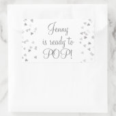 Silver Hearts Sie ist bereit zum Pop Baby Duwer Ge Rechteckiger Aufkleber (Tasche)