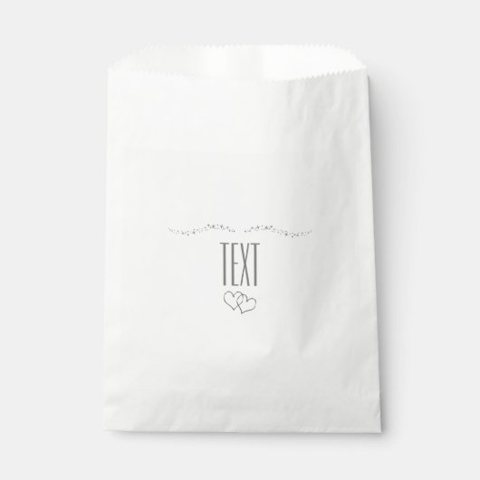 Silver Hearts & Sparkle Brautparty Fevor Bags Geschenktütchen (Vorderseite)