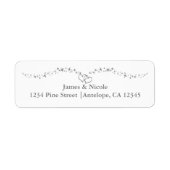 Silver Hearts & Sparkle Wedding Address Labels (Vorne)