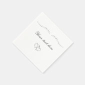 Silver Hearts & Sparkle Wedding Napkins Serviette (Ecke)
