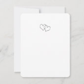Silver Hearts & Sparkle Wedding Reception Card Einladung (Rückseite)