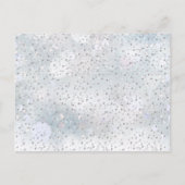 Silver Hearts Vielen Dank Foto Winter Baby Birth Ankündigungspostkarte (Rückseite)
