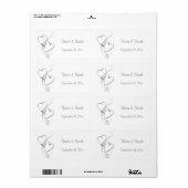 Silver Hearts Wedding Labels (Vorne)