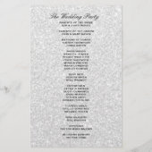 Silver Hearts Wedding Program (Rückseite)