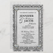 Silver Hearts Wedding Program (Vorne/Hinten)