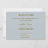 Silver Herzlichen Glückwunsch Graduate Abschluss B Einladung (Rückseite)