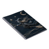 Silver Hexe Moonlit Sky Notebook Notizblock (Rechte Seite)