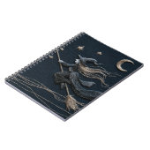 Silver Hexe Moonlit Sky Notebook Notizblock (Linke Seite)