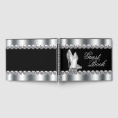 Silver High Heel Shoe Birthday Party Gästebuch (Voll)