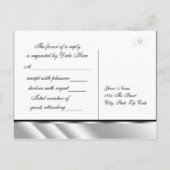 Silver High Heel Shoel UAWG Einladungspostkarte (Rückseite)