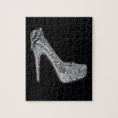 Silver High Heels Anpassen von Text Puzzle (Vertikal)
