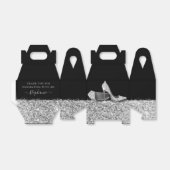 Silver High Heels Glitzer Confetti Elegante Schwar Geschenkschachtel (Ungefaltet)