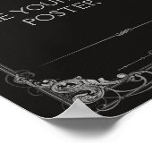 SILVER Hochzeit oder Party Sign machen Sie Ihr eig Poster (Ecke)