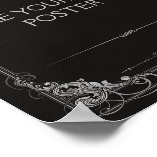 SILVER Hochzeit oder Party Sign machen Sie Ihr eig Poster (Ecke)