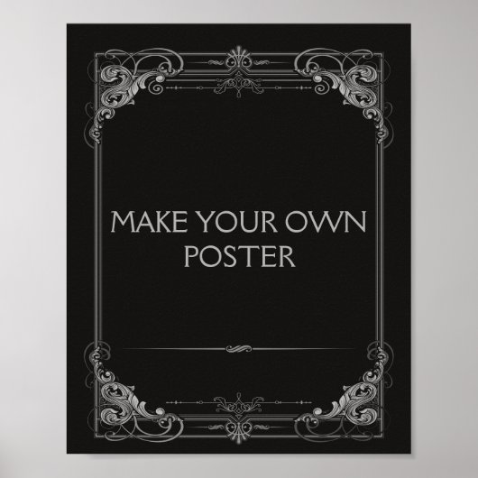 SILVER Hochzeit oder Party Sign machen Sie Ihr eig Poster (Vorne)