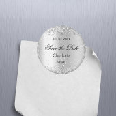 Silver Hochzeit Save the Date Magnet