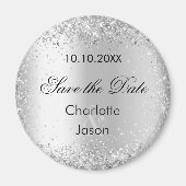 Silver Hochzeit Save the Date Magnet (Vorne)