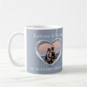 Silver Hochzeitstag Foto Tasse (Links)