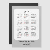Silver Holiday Calendar von Janz 12x18 Magnet (Vorne/Hinten)