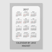 Silver Holiday Calendar von Janz 12x18 Magnet (Vorderseite)