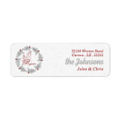 Silver Holiday Wreath with Dove Rejoe Address (Vorne)