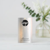 Silver Holographic Brushed Metal Earring Display Visitenkarte (Stehend Vorderseite)