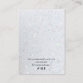 Silver Holographic Glitzer Bracelet Display Card Visitenkarte (Rückseite)