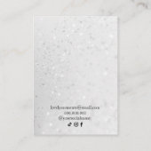 Silver Holographic Glitzer Bracelet Display Card Visitenkarte (Rückseite)