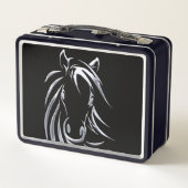 Silver Horhead auf Black Lunch Box (Rückseite)